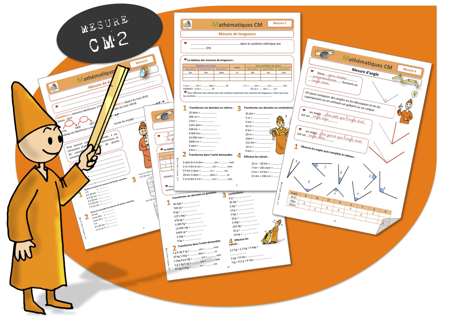 Exercice Conversion Cm2 à Imprimer Leçon de Mesure CM2 | Bout de Gomme