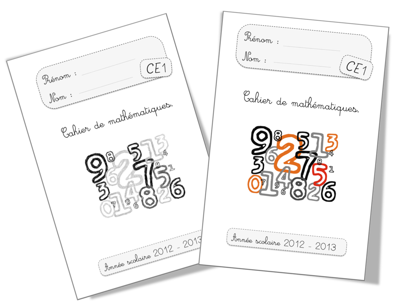 Page De Garde Leçon De Maths Pages de garde 2012-2013 CP et CE1 | Bout de Gomme