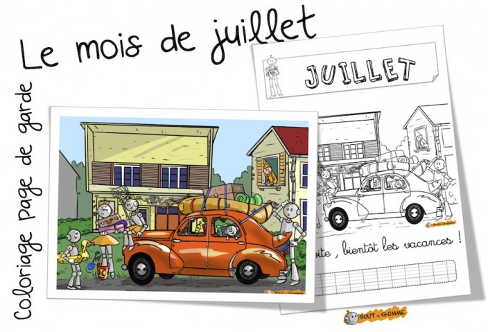 Le coloriage du mois de juillet  Bout de Gomme