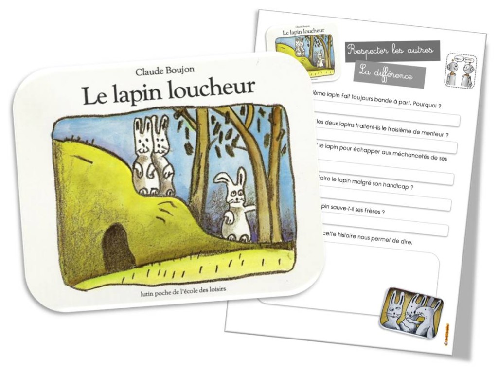Le lapin loucheur de Claude Boujon la différence Bout de Gomme