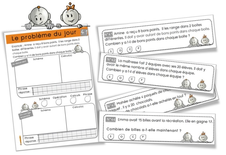 Problèmes Additifs Et Soustractifs Ce2 Les rituels petits problèmes 41 à 50 | Bout de Gomme